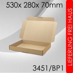 90x Faltschachtel BP1 - 530x 280x 70mm 