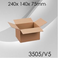 50x Faltkarton V5 - 240x 140x 75mm 