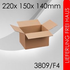 275x Faltkarton F4 - 220x 150x 140mm 