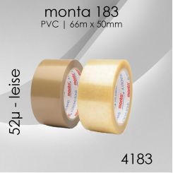monta PVC-Klebeband 183: Ab 6 Rollen 6 Rollen transparent