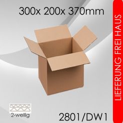 300x Faltkarton 2-wellig DW1 - 300x 200x 370mm 