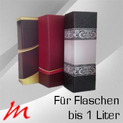 144x Wein Präsentkarton für 1 Flasche rot/braun