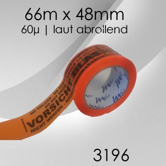Meko Premium Tape "Vorsicht Glas" 60µ 