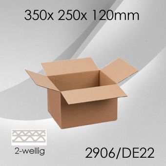 Faltkarton 2-wellig DE22 - 350x 250x 120mm 