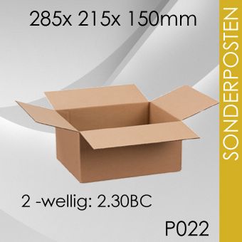 SoPo 80x Faltkarton 2-wellig - 285x 215x 150mm 