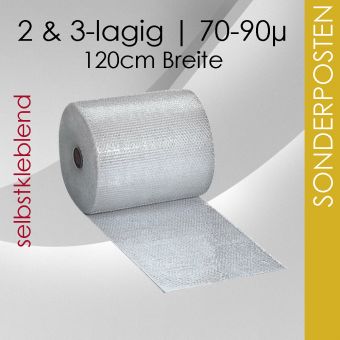 SoPo 660qm Luftpolsterfolie selbstklebend - 120cm - 70-90µ 