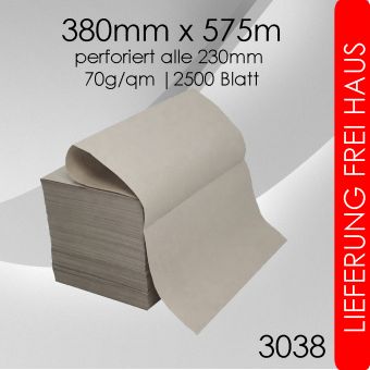 38cm x 575m Packpapier Füllpapier gefalzt 