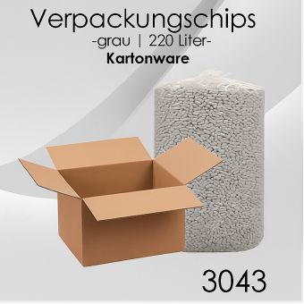 6x 220L Bio-Verpackungschips Meko Fill - Frei Haus grau