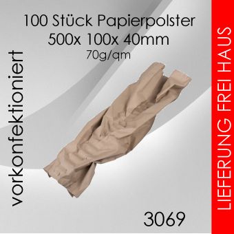 300 Papierpolsterkissen 50x 10x 4cm perforiert 