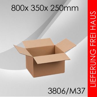 90x Faltkarton M37 - 800x 350x 250mm 