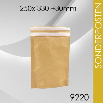 Faltentaschen 250x 330mm mit 3cm Bodenfalte 