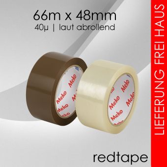 432 Rollen Meko Klebeband redtape 