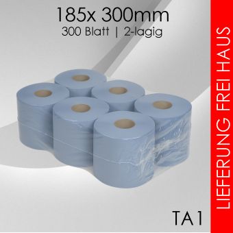 6x Putzrolle 18,5cm x 30cm | 300 Blatt 