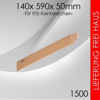 3.300x Wellpappversandtasche für KFZ- Kennzeichen 