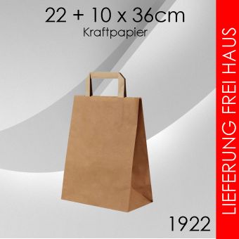 Kraftpapier Tragetaschen 22 x 36cm 