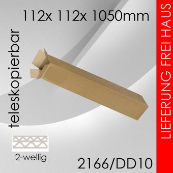 Teleskopkarton 2-wellig DD10 - 112x 112x 1050mm 