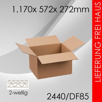 Faltkarton 2-wellig DF85 - 1170x 572x 272mm 420 Stück