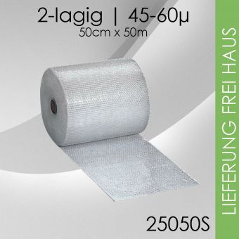 Luftpolsterfolie 50cm x 50m - Standard 24 Rollen