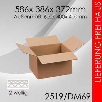 Faltkarton 2-wellig DM69 - 586x 386x 372mm 