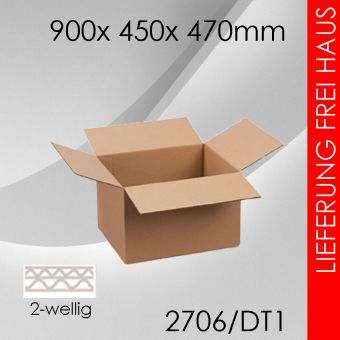 Faltkarton 2-wellig DT1 - 900x 450x 470mm 