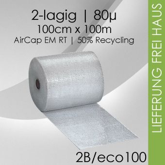 Luftpolsterfolie 100cm x 100m - Business 80µ 