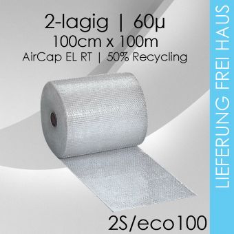 Luftpolsterfolie 100cm x 100m - Standard 50-60µ 