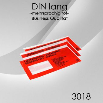 BUSINESS Lieferscheintaschen DIN lang ROT 