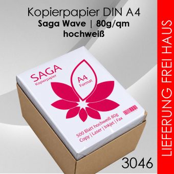Office Kopierpapier Saga Wave A4 - 80g 30 Pack