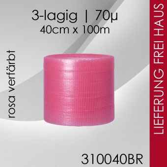 Luftpolsterfolie 3-lagig - 40cm x 100m - Business verfärbt 