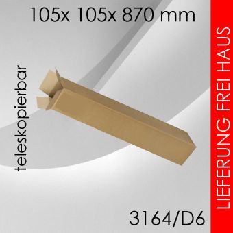 Teleskopkarton D6 - 105x 105x 870mm 