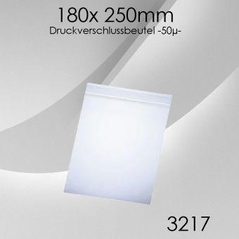 Druckverschlussbeutel 180x 250mm 50µ 