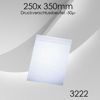 Druckverschlussbeutel 250x 350mm 50µ 