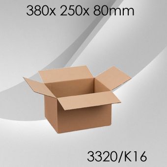 50x Faltkarton K16 - 380x 250x 80mm 
