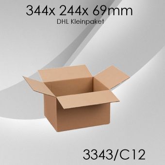 50x Faltkarton C12 - 344x 244x 69mm 