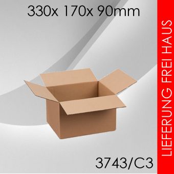 675x Faltkarton C3 - 330x 170x 90mm 