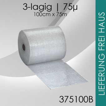 Luftpolsterfolie 3-lagig - 100cm x 75m - Business 