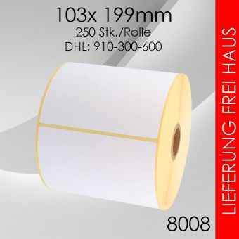 Versandlabel Thermoetiketten 103x 199mm 24 Rollen