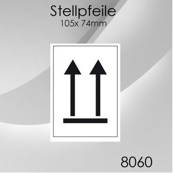 8x 500 Stk. Stellpfeile "Hier Oben" 