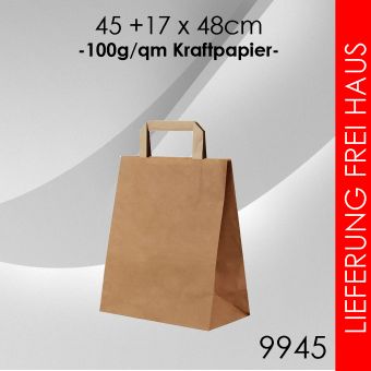 REST 150 Kraftpapier-Tragetaschen 45 x 48cm 