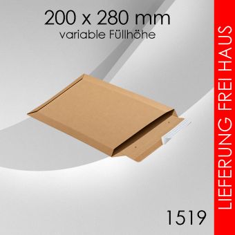 400x  Wellpappversandtasche 1519 - 200x 280mm (DIN A5+) 