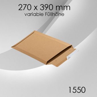 100x Wellpappversandtasche 1550 - 270x 390mm 
