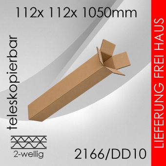 Teleskopkarton 2-wellig DD10 - 112x 112x 1050mm 50 Stück