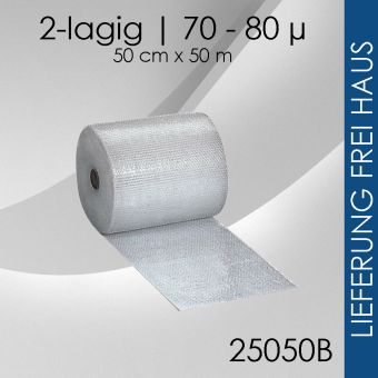 Luftpolsterfolie 50cm x 50m - Business 2 Rollen