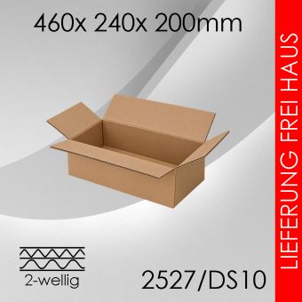 Faltkarton 2-wellig DS10 - 460x 240x 200mm 