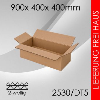 Faltkarton 2-wellig DT5 - 900x 400x 400mm 480 Stück
