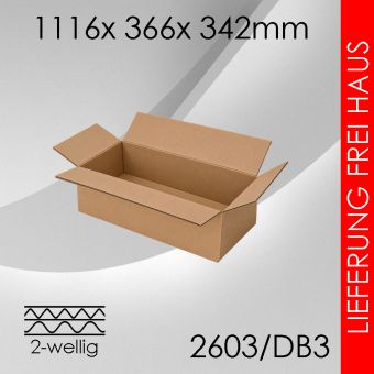 Faltkarton 2-wellig DB3 - 1116x 366x 342mm 