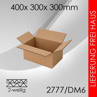 Faltkarton 2-wellig DM6 - 400x 300x 300mm 105 Stück