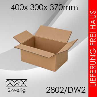 Faltkarton 2-wellig DW2 - 400x 300x 370mm 