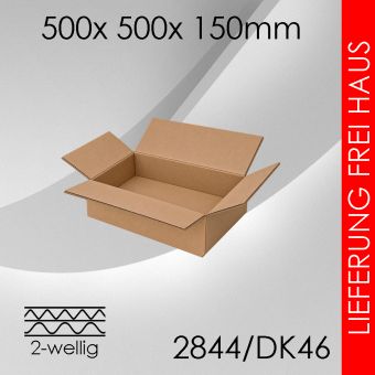 Faltkarton 2-wellig DK46 - 500x 500x 150mm 150 Stück