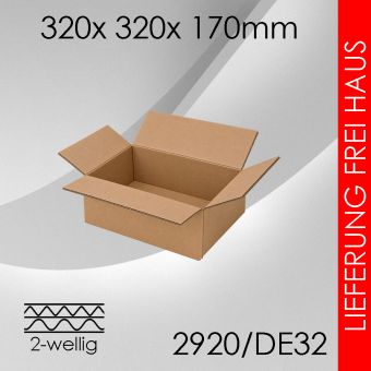 Faltkarton 2-wellig DE32 - 320x 320x 170mm 